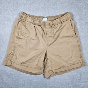 DSG Mens Khaki Tan Cotton Stretch Elastic Waist Everyday Shorts Small RN104141
